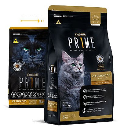 Ração Special Cat Prime Castrados sabor Frango - 10,1 kg