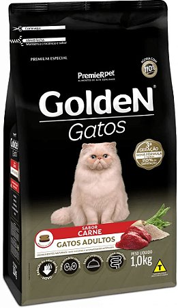 Ração GoldeN Gatos Adultos Sabor Carne