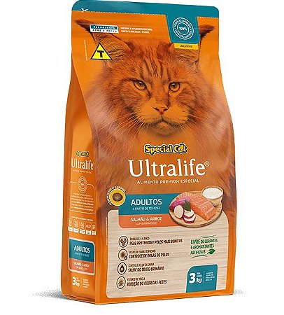 Ração Special Cat Ultralife Adultos Salmão - 10,1 kg