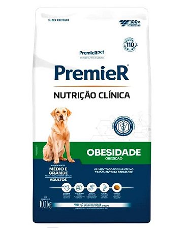 Ração Premier Nutrição Clínica Obesidade Cães de Raças Médias e Grande 10,1kg