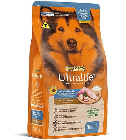 Ração Special Dog Ultralife Light Cães de Raças Médias ou Grandes 15kg