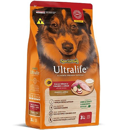 Ração Special Dog Ultralife Junior Raças Médias ou Grandes - 15kg