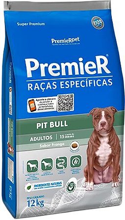 Ração Premier Raças Específicas Pit Bull Adultos 12kg