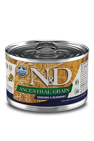 Alimento Úmido N&D Ancestral Grain Sabor Cordeiro e Blueberry 140g