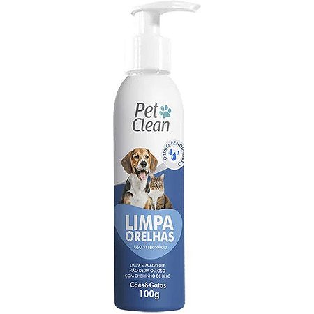 Limpa Orelhas Pet Clean para Cães e Gatos 100g