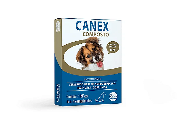 Vermífugo Canex Composto 4 comprimidos