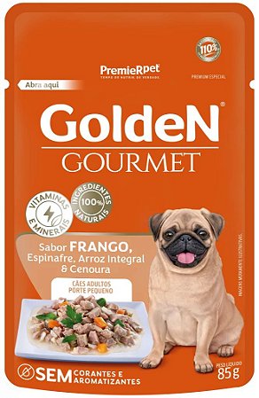 Ração Úmida GoldeN Gourmet Cães de Pequeno Porte Sabor Frango 85g