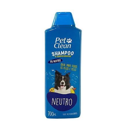 Shampoo e Condicionador Neutro Pet Clean Cães e Gatos 700 ml