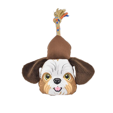 Brinquedo Cão Shih-tzu de Pelúcia com Corda
