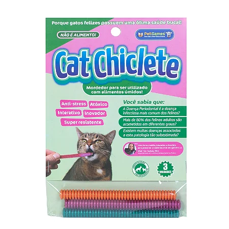 Brinquedo Cat Chiclete Pet Games - 3un