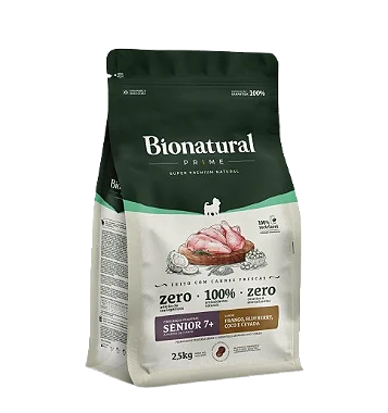 Ração Bionatural Prime Cães Sênior 7+ de Raças Pequenas