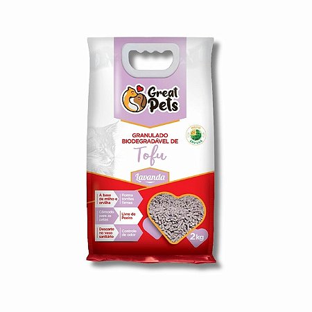 Areia Higiênica Biodegradável Tofu Great Pets 2kg