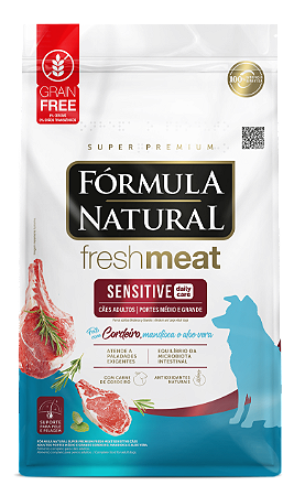 Ração Fórmula Natural Fresh Meat Sensitive Cães Adultos de Raças Médias e Grandes 12 kg