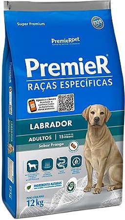 Ração Premier Raças Específicas Labrador Adultos 12 kg