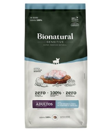 Ração Bionatural Sensitive Cães Adultos de Raças Pequenas Sabor Peixe Branco 2,5kg