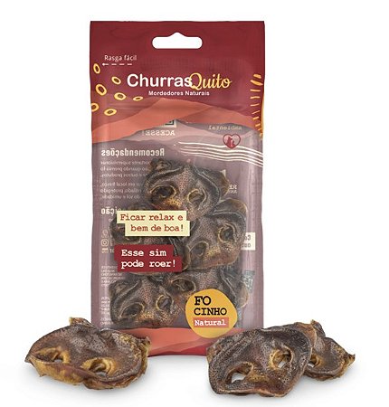Focinho Suíno Natural Churraspet para Cães 5 Unidades