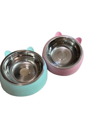 Comedouro Gatinho Inox