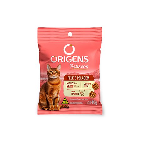 Petisco Origens Pele e Pelagem Para Gatos 40gr