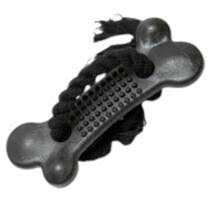 Mordedor para Cães Osso Black com Corda