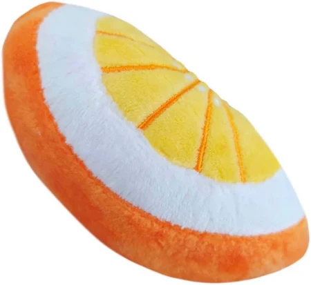Brinquedo Laranja De Pelúcia Com Apito Para Cães