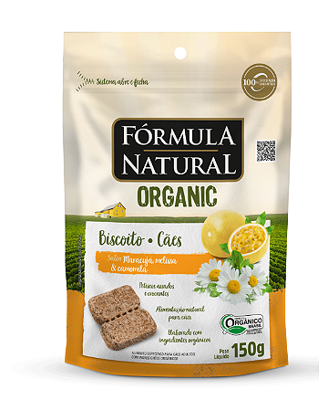 Biscoito Fórmula Natural Organic Cães Adultos Maracujá 150 g