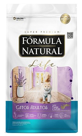 Fórmula Natural Super Premium Life Gatos Adultos Sabor Frango e Salmão