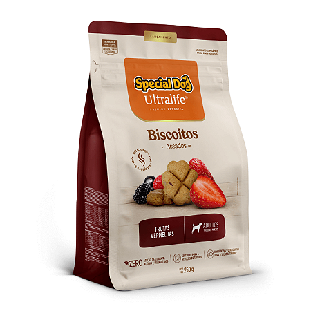 Biscoito Special Dog Ultralife para Cães Adultos Sabor Frutas Vermelhas 250g