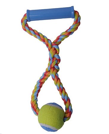 Brinquedo Puxa Bola de Tenis Para Cães