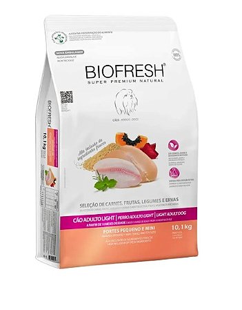 Ração Biofresh Light Cães Adultos Raças Pequenas e Minis