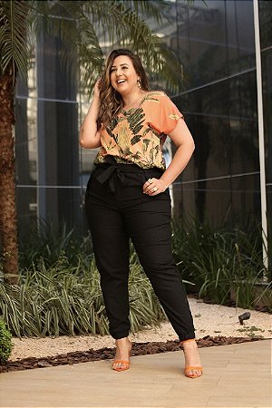 calca jogger linho preta