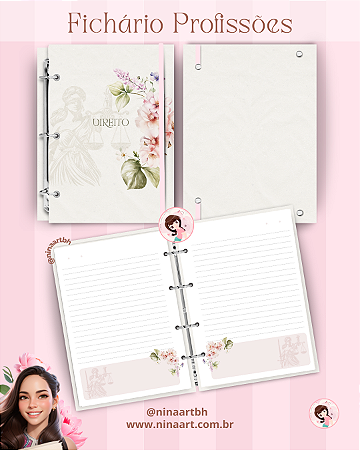 Caderno Fichário Profissões