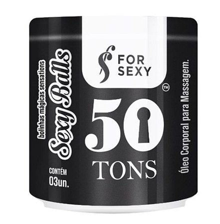 50 TONS SEXY BALLS ÓLEO CORPORAL PARA MASSAGEM 03 UNIDADES FOR SEXY