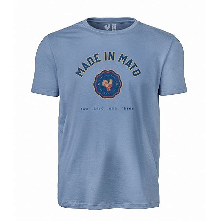 Camiseta Estampada Made in Mato Azul