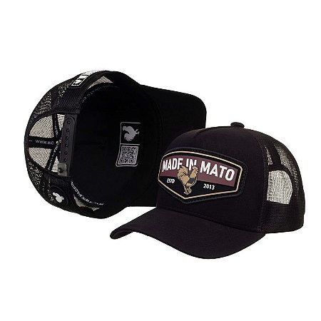 Bone Made in Mato Trucker Wide Black