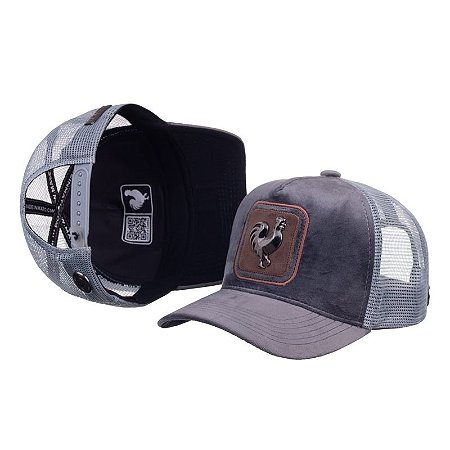 Bone Made in Mato Trucker Metal Cinza