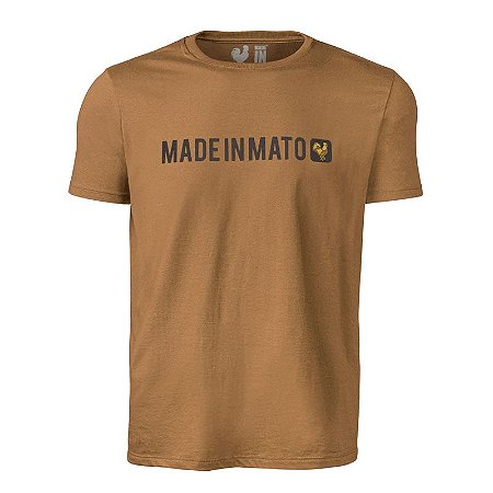 Camiseta Estampada Masculina Made in Mato Galo Golden Kaki