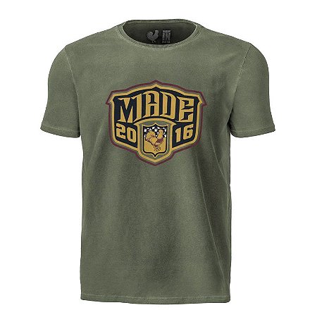Camiseta Estampada Masculina Stone Militar