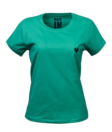 camisa verde feminina
