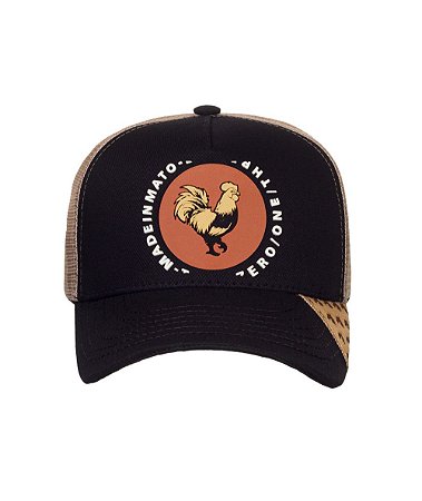 Boné Made in Mato Trucker Rooster Brown