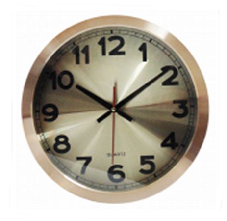 Relógio de Parede Metálico Cobre 35cm Nataluz