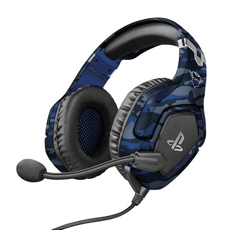 Headset Gamer Ps4 Forze Azul Oficial PlayStation Drivers 50mm P3 GXT488 23532 Trust