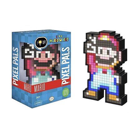 Luminária Pixel Pals - Super Mario Wolrd - Mario