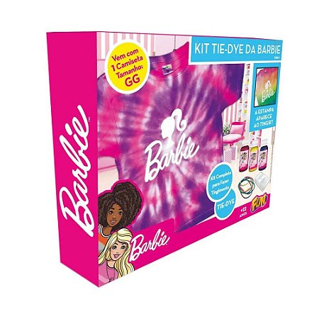 Kit Tie Dye Barbie Camiseta Tamanho GG - Fun