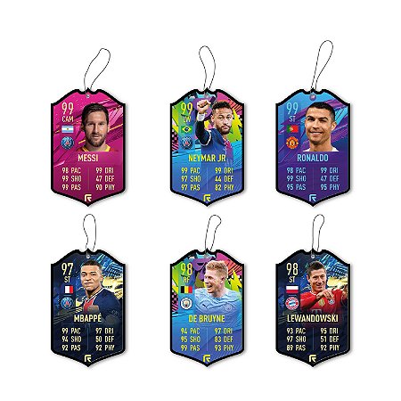 Enfeites Árvore de Natal - Fifa Cards Jogadores