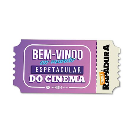 Placa Decorativa 30x15 Cinema com Rapadura - Mundo espetacular do cinema (ROXO)