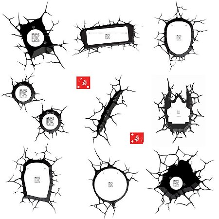 Adesivos Extras Luminárias 3DLightFX - Todos os Modelos