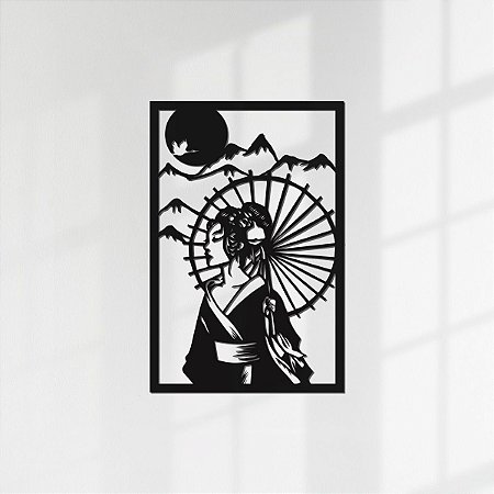 Quadro Decorativo Corte à Laser - JAPONESA