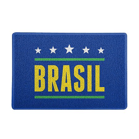 Capacho 60x40cm - BRASIL (Azul) Copa do Mundo
