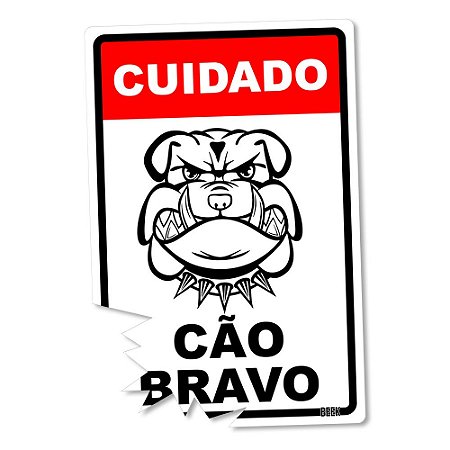 Placa Decorativa 24x16 - CÃO BRAVO