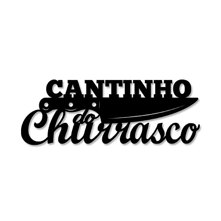Placa Decorativa 50x20cm - Cantinho do Churrasco